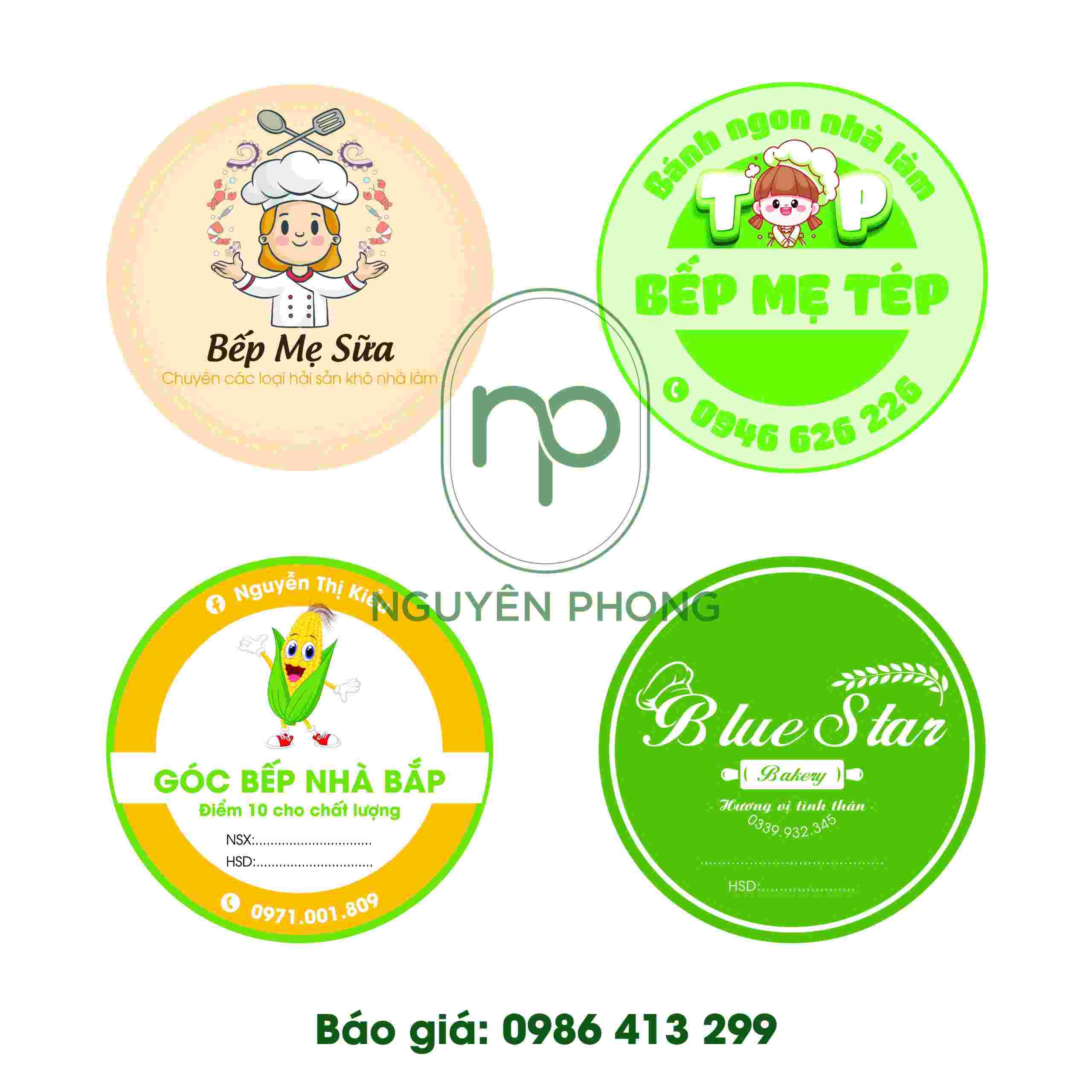in logo đồ ăn vặt theo thiết kế